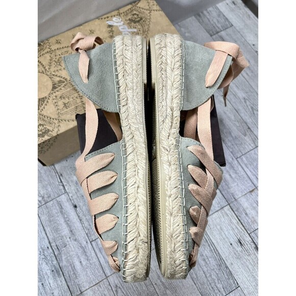 Free People Heat Wave Corset Wrap Ribbons Espadrille 38/7.5 Fairy Grunge - Picture 5 of 14